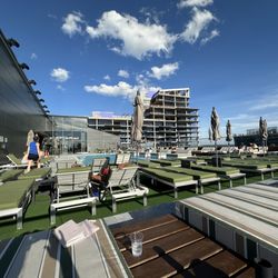 Bar VIDA - Reston - Rooftop pool deck from a cabana.