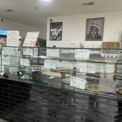 Biggie's Slice House - Interior with some of the pizza names