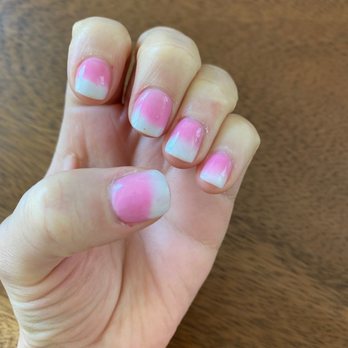Luxury Nails - You can see a cut on my thumb and this is not how ombré should look. - Nail Salons Near Me - Bee Cave, Texas Luxury Nails - You can see a cut on my thumb and this is not how ombré should look. - Nail Salons Near Me - Bee Cave, Texas