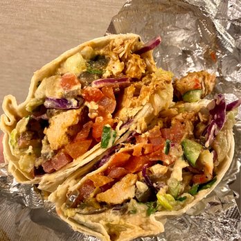 Garbanzo - Inside of Chicken Laffa (wrap) ($10.29) - Mediterranean Near Me - South Bend, Indiana Garbanzo - Inside of Chicken Laffa (wrap) ($10.29) - Mediterranean Near Me - South Bend, Indiana