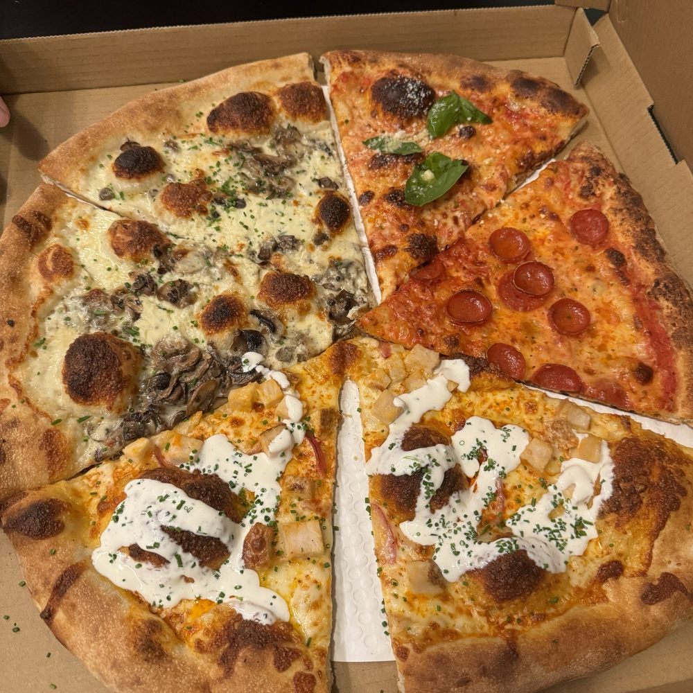 Mad Pie - An assortment! Love the Buffalo Chicken Ranch & Fungo - Pizza Near Me - Honolulu, Hawaii Mad Pie - An assortment! Love the Buffalo Chicken Ranch & Fungo - Pizza Near Me - Honolulu, Hawaii