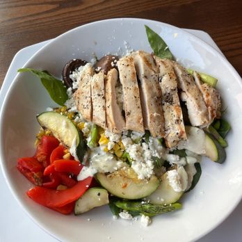 Burtons Grill & Bar - Roasted Vegetable Bowl with chicken - New American Near Me - Gaithersburg, Maryland