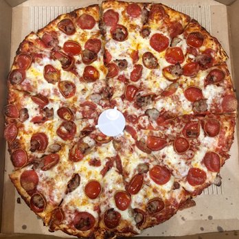 Mountain Mike's Pizza - Large 2 topping pizza (sausage and pepperoni) - Pizza Near Me - Chino, California Mountain Mike's Pizza - Large 2 topping pizza (sausage and pepperoni) - Pizza Near Me - Chino, California