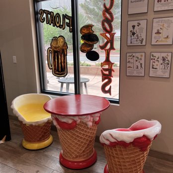 Bumbleberry Gift Shop - two ice cream cones and a table - Bakeries Near Me - Springdale, Utah Bumbleberry Gift Shop - two ice cream cones and a table - Bakeries Near Me - Springdale, Utah
