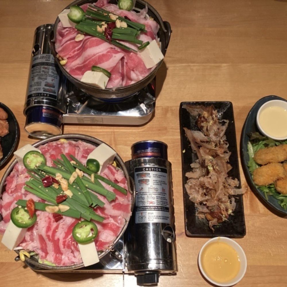 Kimura - Karage, Kurobuta Pork Belly Nabe (Miso on the bottom & Shoyu on the top), Takoyaki, Fried Oysters; IG: susanlamx - Japanese Near Me - New York, New York Kimura - Karage, Kurobuta Pork Belly Nabe (Miso on the bottom & Shoyu on the top), Takoyaki, Fried Oysters; IG: susanlamx - Japanese Near Me - New York, New York