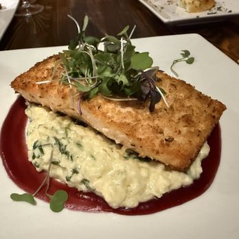 Salt 64 - Parmesan horseradish crusted salmon - New American Near Me - Oak Island, North Carolina Salt 64 - Parmesan horseradish crusted salmon - New American Near Me - Oak Island, North Carolina