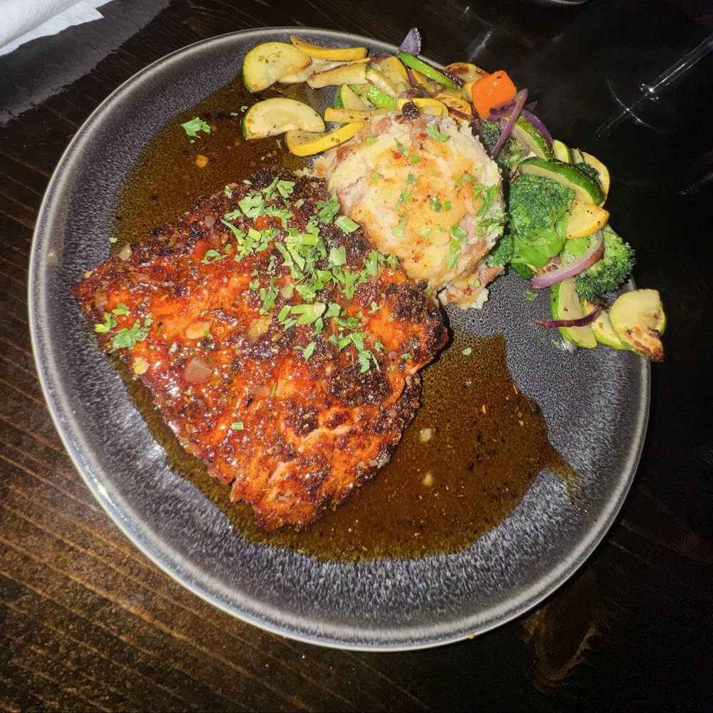 The Dime - Blackened honey glazed salmon - American Near Me - Round Rock, Texas