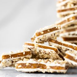Brown's English Toffee - English Toffee with Almonds, coated in silky white chocolate