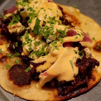 Liberty - 2 Bite Tacos Black Garlic Beef Gochujang - Tapas/Small Plates Near Me - Fort Myers, Florida Liberty - 2 Bite Tacos Black Garlic Beef Gochujang - Tapas/Small Plates Near Me - Fort Myers, Florida
