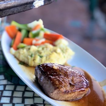 The Dead Fish - Filet Mignon with Creamed Spinach and Veggies - Seafood Near Me - Crockett, California The Dead Fish - Filet Mignon with Creamed Spinach and Veggies - Seafood Near Me - Crockett, California