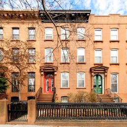 Exterior outside entrance of Brownstone Real Estate - Carroll Gardens, Brooklyn - Brooklyn, New York Exterior outside entrance of Brownstone Real Estate - Carroll Gardens, Brooklyn - Brooklyn, New York