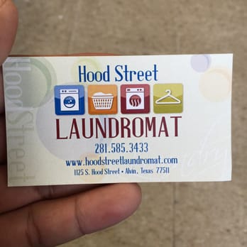 Hood Street Laundromat - Business card - Laundromat Near Me - Alvin, Texas Hood Street Laundromat - Business card - Laundromat Near Me - Alvin, Texas