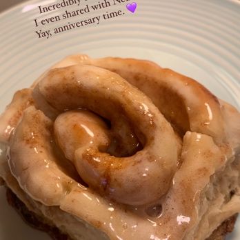 Butter & Batter Cookie Bar - Warmed up Gooey Sourdough Cinnamon Roll - Desserts Near Me