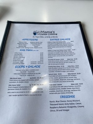 Menu photo 1 Mama's Home Cooking Burnet, TX
