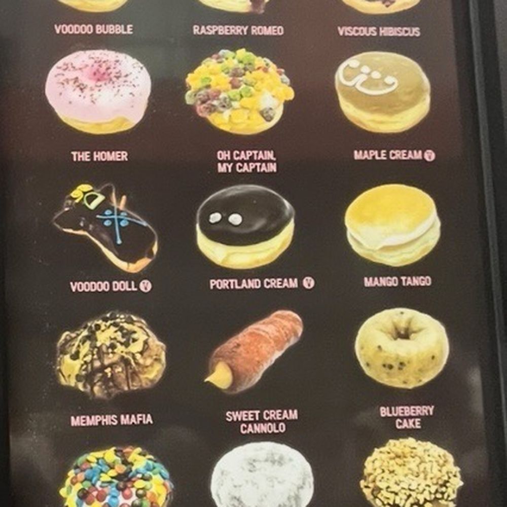 Voodoo Doughnut - Right side of outside menu. - Donuts Near Me - Seattle, Washington Voodoo Doughnut - Right side of outside menu. - Donuts Near Me - Seattle, Washington