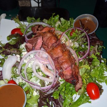 The Olde Log Inn - The steak on my black and bleu steak salad was perfectly cooked with a hint of Cajun seasoning. - American Near Me - Lake George, New York The Olde Log Inn - The steak on my black and bleu steak salad was perfectly cooked with a hint of Cajun seasoning. - American Near Me - Lake George, New York