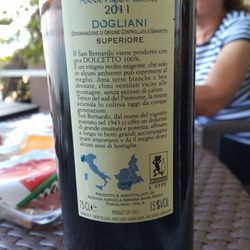 La Cambusa - The back label- this is small Vintner- owned by two women Rosaria knows personally. It was a delightful choice