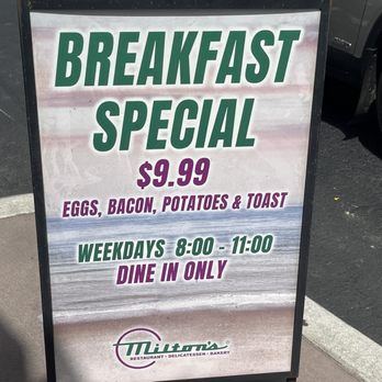 Milton's - Breakfast special Monday through Friday - Delis Near Me - Del Mar, California Milton's - Breakfast special Monday through Friday - Delis Near Me - Del Mar, California