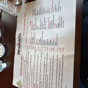 Sinful Crepes - menu - Waffles Near Me - Boynton Beach, Florida Sinful Crepes - menu - Waffles Near Me - Boynton Beach, Florida