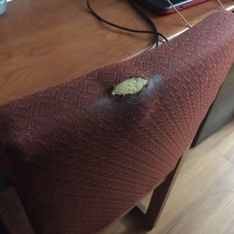 Ripped chair, it's ugly, but not a huge deal.