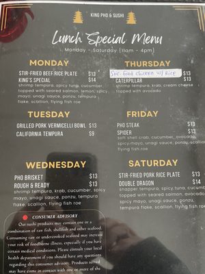 Menu photo 1 King Pho And Sushi Roseburg, OR Menu photo 1 King Pho And Sushi Roseburg, OR