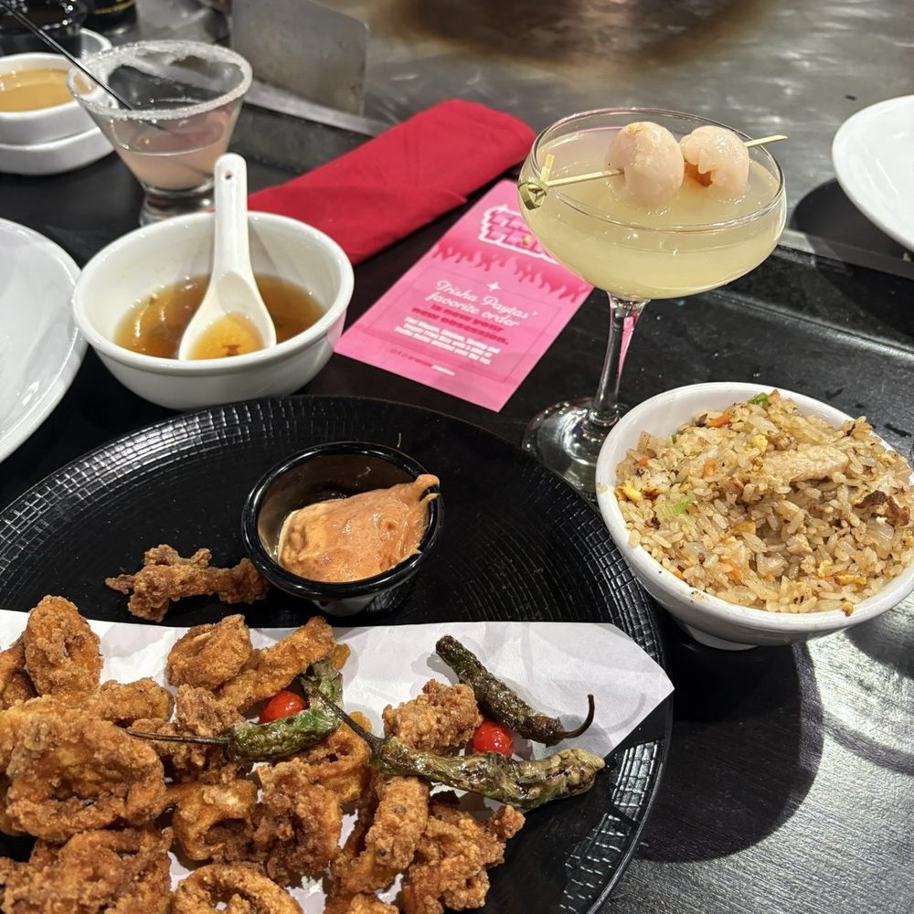 CRISPY CALAMARI & lychee martini CRISPY CALAMARI & lychee martini