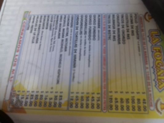 Menu photo 2 La Fogata Acapulco, GRO