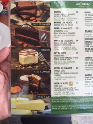 Menu photo 4 Ah Cacao Playa del Carmen, ROO