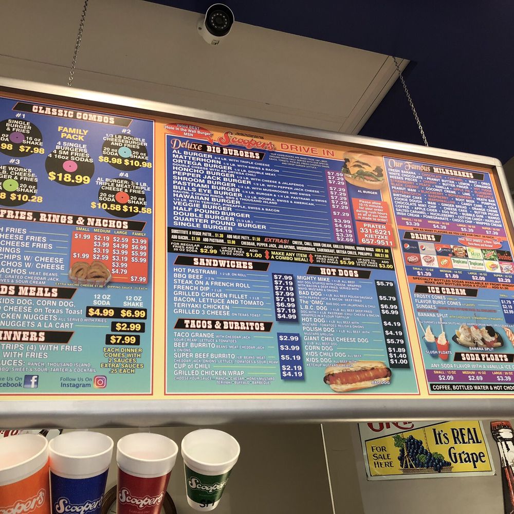 Scoopers - Menu - Burgers Near Me - Reno, Nevada
