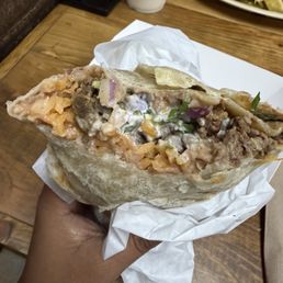 Carne Asada Burrito added sour cream