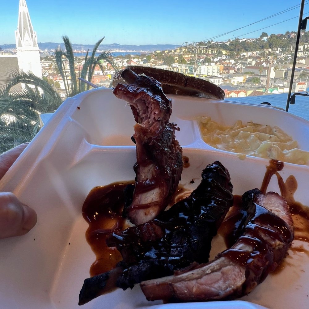 Bayview Bistro SF - Food: Ribs with Mac and cheese - Food Trucks Near Me - San Francisco, California Bayview Bistro SF - Food: Ribs with Mac and cheese - Food Trucks Near Me - San Francisco, California