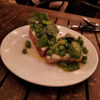 Iron Gate - Sweet Pea Bruschetta - New American Near Me - Washington, DC, District of Columbia Iron Gate - Sweet Pea Bruschetta - New American Near Me - Washington, DC, District of Columbia