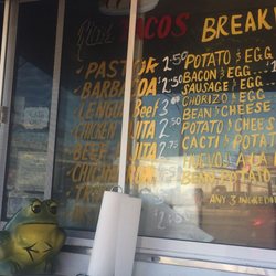 Menu- Breakfast Taco Prices
