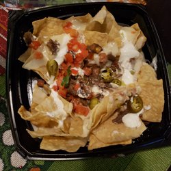 Del Taco - Large asada nacho.