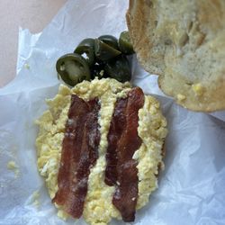 Freshh Donuts - Bacon egg and cheese bagel sandwich