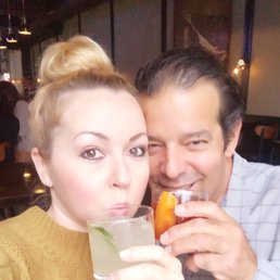 Us with our fancy drinks and they were delicious