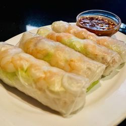 A Taste of Vietnam - Always fresh and consistently tasty, summer rolls appetizer with shrimp and pork ($9.95)