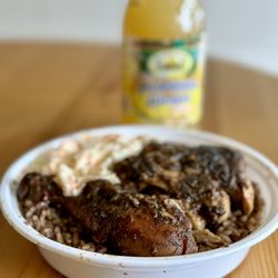 Stacy's Island Flavor Restaurant & Caterers - Jerk chicken lunch special plus a drink