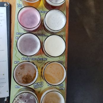 Pig Minds Brewing - Beer flight...couldn't finish. Too much for me! - Brewpubs Near Me - Machesney Park, Illinois Pig Minds Brewing - Beer flight...couldn't finish. Too much for me! - Brewpubs Near Me - Machesney Park, Illinois