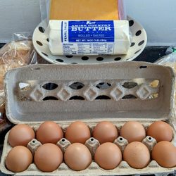 Jackson Family Farms - Farm raised eggs with hoop cheese, amish butter and sourdough bread.