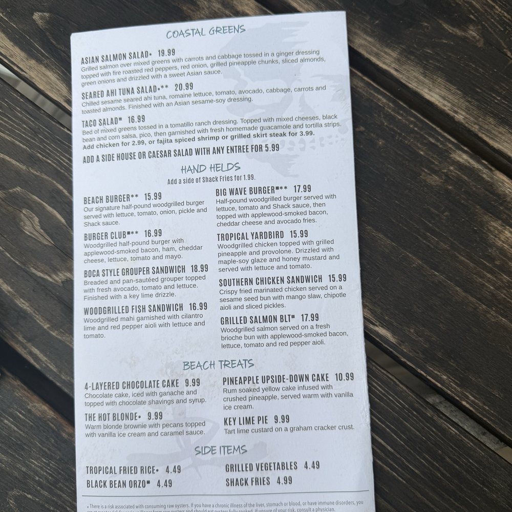 Salt Life Food Shack - Menu - Seafood Near Me - St. Augustine Beach, Florida