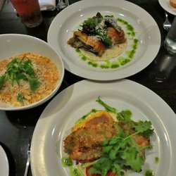 Rene's Bistro - Seafood Mac & Cheese, Portobello Mushroom & Brie Wellington, Atlantic Salmon