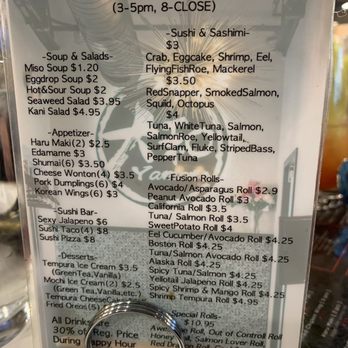 Yamato Sushi - Happy Hour menu. - Conveyor Belt Sushi Near Me - Omaha, Nebraska Yamato Sushi - Happy Hour menu. - Conveyor Belt Sushi Near Me - Omaha, Nebraska
