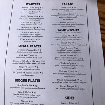 Finn Mccools Ale House - Menu - Pubs Near Me - Philadelphia, Pennsylvania