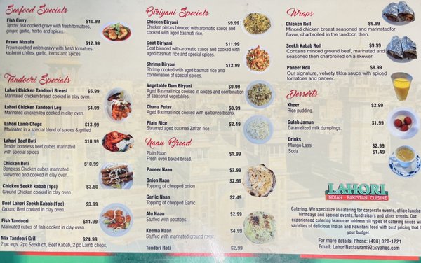 Menu photo 2 Lahori Restaurant San Jose, CA Menu photo 2 Lahori Restaurant San Jose, CA