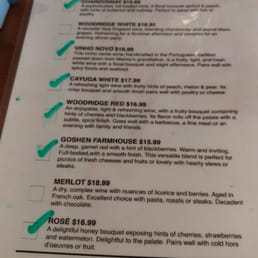 Wine tasting list Wine tasting list