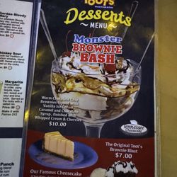 Toot's Restaurant - Menu as of 5/16/2026