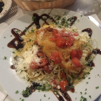 Mezza Luna - Fresh Chilean sea bass with lemon butter sauce on angel hair!! Divine! - Italian Near Me - Smyrna, Georgia
