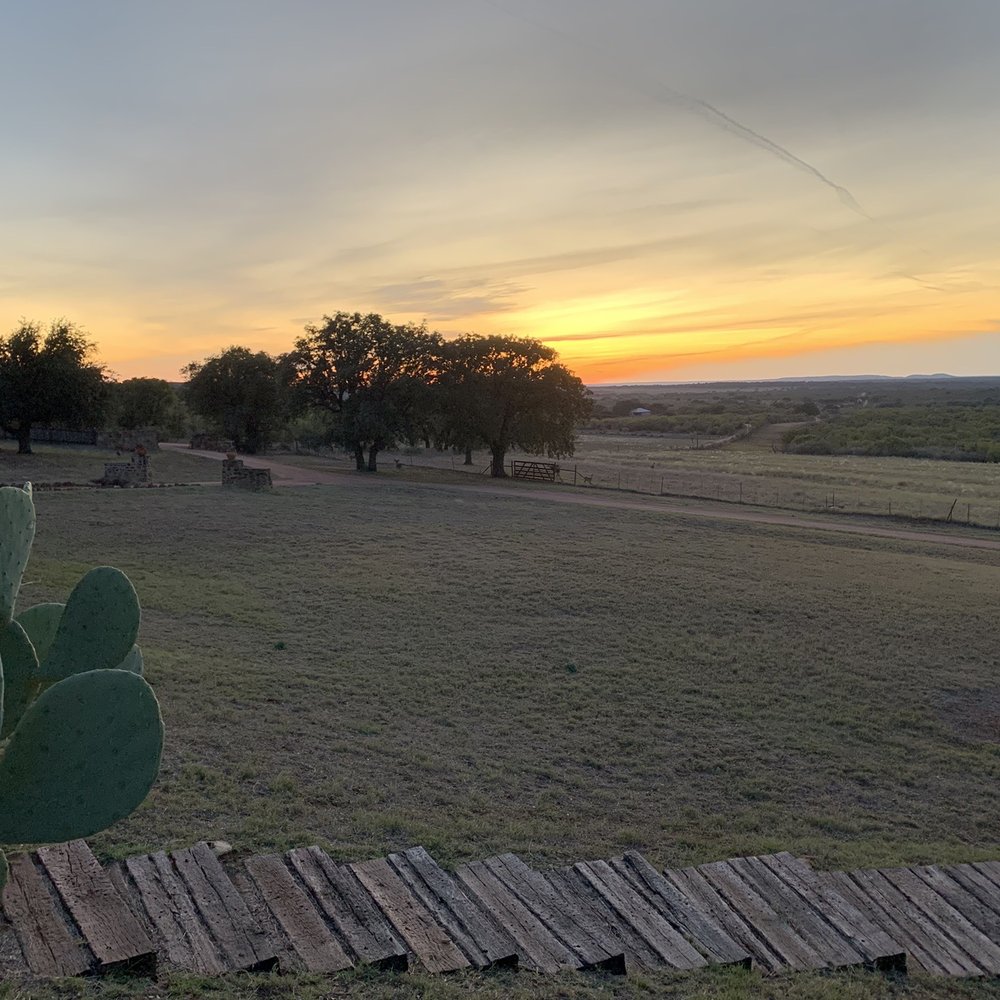 Tres Lunas Resort - Sunset from Tres Luna - Bed & Breakfast Near Me - Mason, Texas