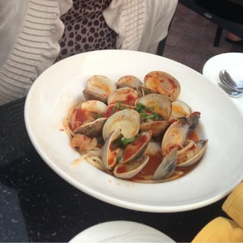 DaVinci's - Middle neck clams with linguine in red light tomato sauce - delicious! - Italian Near Me - Marco Island, Florida DaVinci's - Middle neck clams with linguine in red light tomato sauce - delicious! - Italian Near Me - Marco Island, Florida